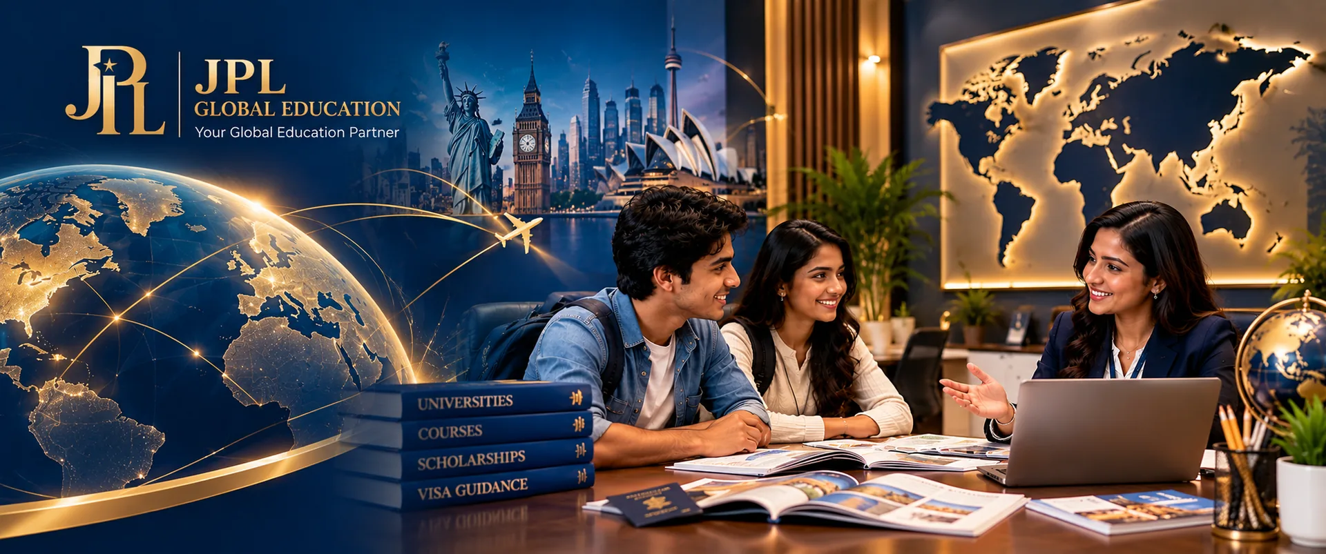 JPL Global Education counsellor meeting Indian students to discuss their study abroad plans